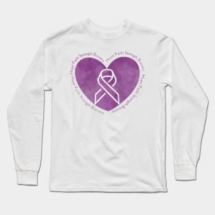 Hope Faith Strength Bravery IBD Awareness Merchandise Long Sleeve T-Shirt